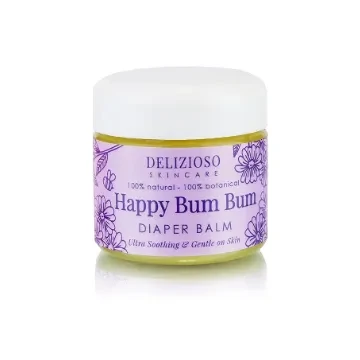 Happy Bum Bum Diaper Baby Balm - 100% Natural - Calendula, Chamomile, Lavender H
